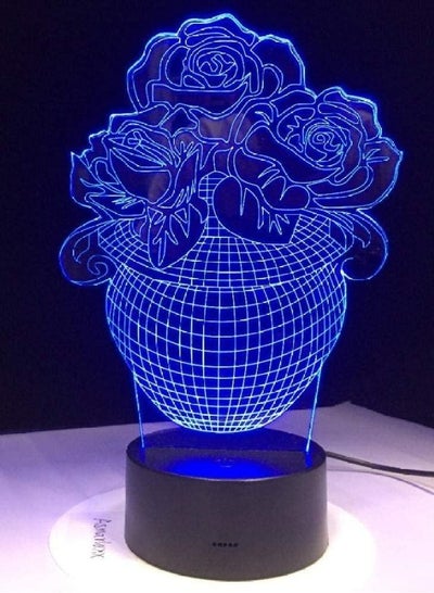 متعدد الألوان سلة للزهور ثلاثية الأبعاد امب اللمس الاستشعار USB LED أضواء ليلية الحب بطارية Led الجدول مصباح مصباح الليل للأطفال للأصدقاء الفن