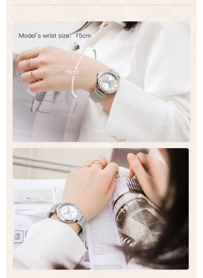 NAVIFORCE Women Watches Luxury Fashion Casual Quartz Stainless Steel Waterproof Wristwatch with Diamond NF5018