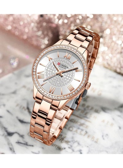 CURREN 9084 Original Brand Stainless Steel Band Wrist Watch For Women With Box