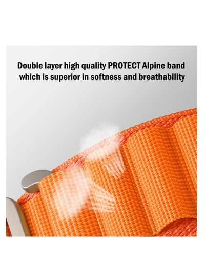 سوار ساعة Apple Alpine Loop متوافق مع مقاسات 38/40/41 ملم، تصميم أنيق ومريح وبوليستر خفيف الوزن