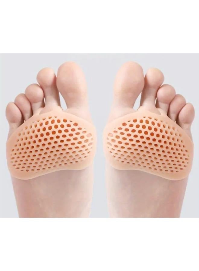 2 Pieces Non-Slip Super Soft Honeycomb Forefoot Pads Anti-Wear Foot Pads For High-heeled Shoes