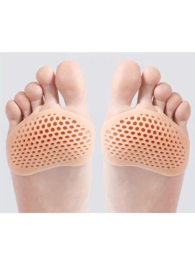 2 Pieces Non-Slip Super Soft Honeycomb Forefoot Pads Anti-Wear Foot Pads For High-heeled Shoes