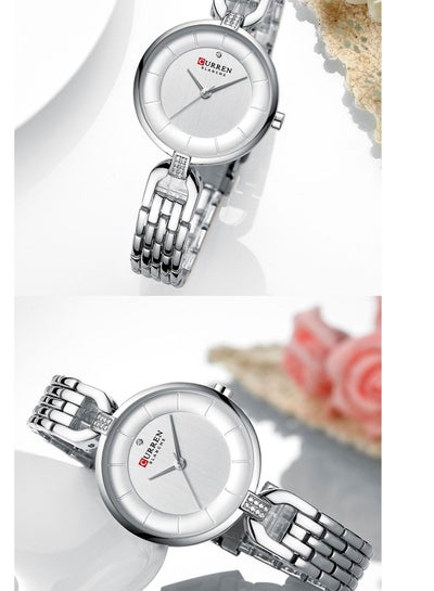 CURREN 9052 Original Brand Stainless Steel Band Wrist Watch For Women With Box