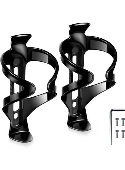 2 Pieces Bike Water Bottle Holder Easy to Install Water Cage for Road and Mountain Bikes Lightweight and Durable Bike Bottle Cage