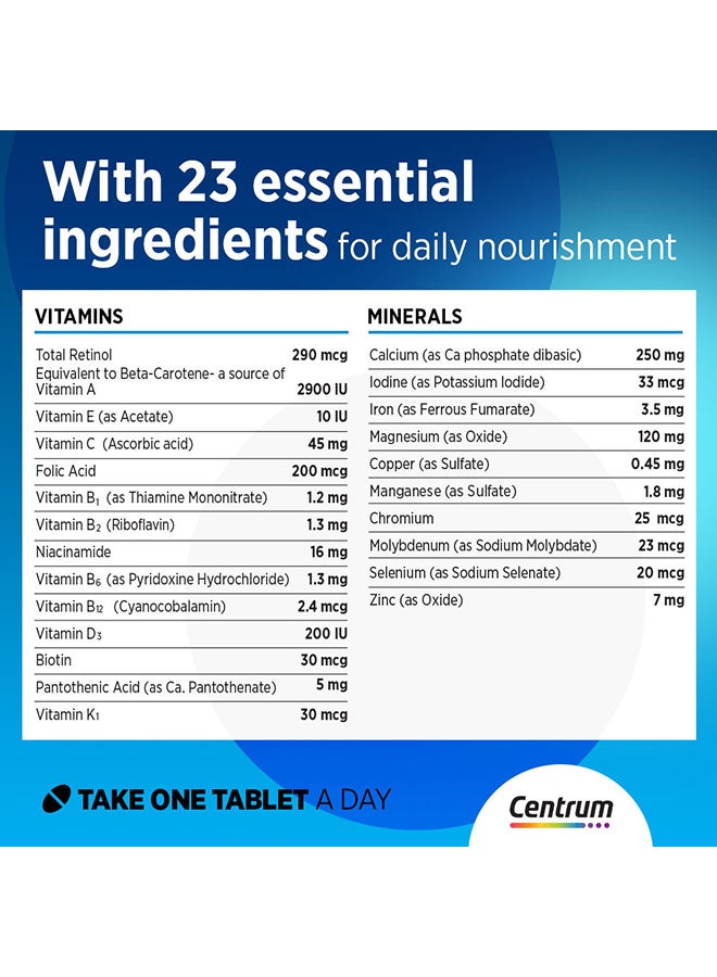 Centrum Men Specially Formulated Multivitamin for Men, 100 Tablets