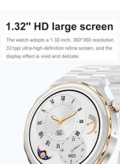 Vikusha Vogue2 Smart Watch 1.32" Fitness Tracker Health Monitor Find Phone Bluetooth IP68 Waterproof