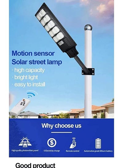 1800W Solar Street Lights Outdoor Dusk to Dawn Flood Lights with Remote Control