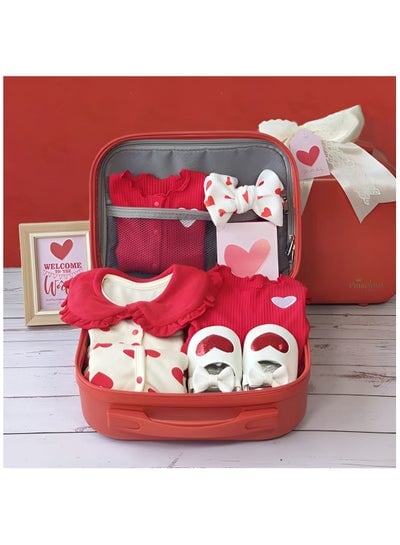 Newborn gift set - Essential infant baby cotton outfit package for baby girl's giftset 10 in 1