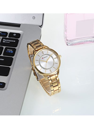 CURREN 9006 Women Fashion Casual Quartz Movement Watch Stainless Steel Band Alloy Case Luxury Watch Women
