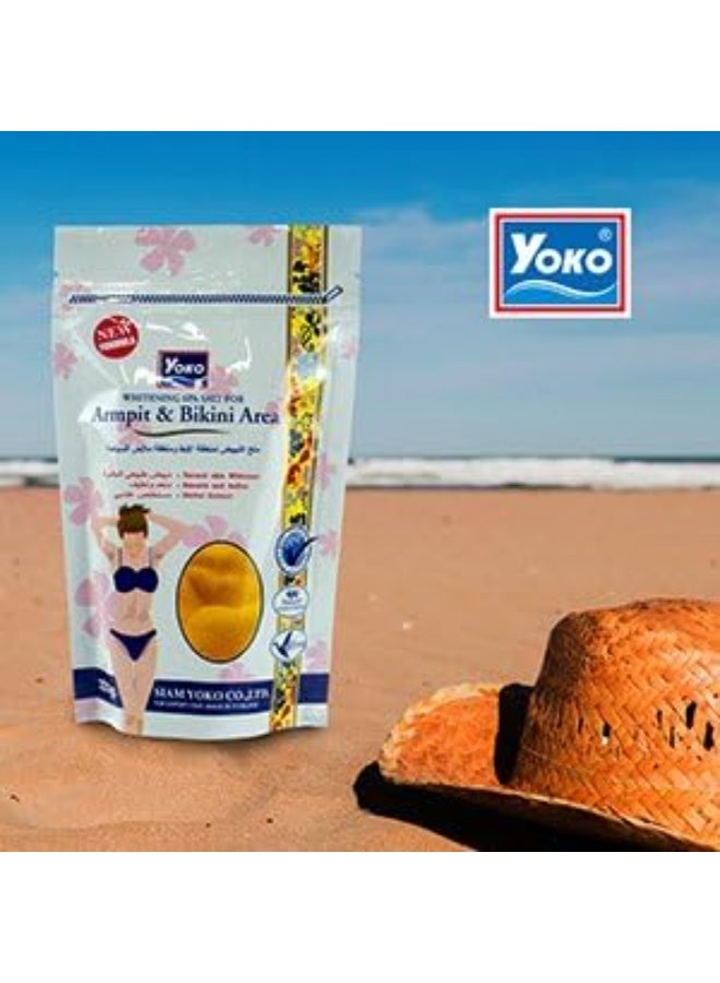 YOKO Whitening Spa Salt For Armpit and Bikini Area (220g, White)