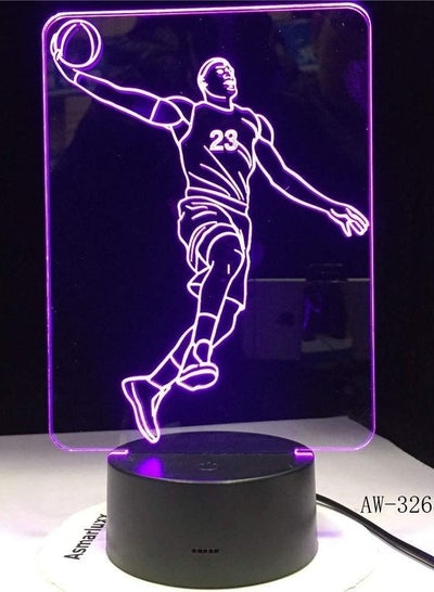 LBJ23 Fashion Personality Basketball Shape Led Table Desk Lamp Lighting Kids Room Decor Luminaria Gift -Touch LED Children