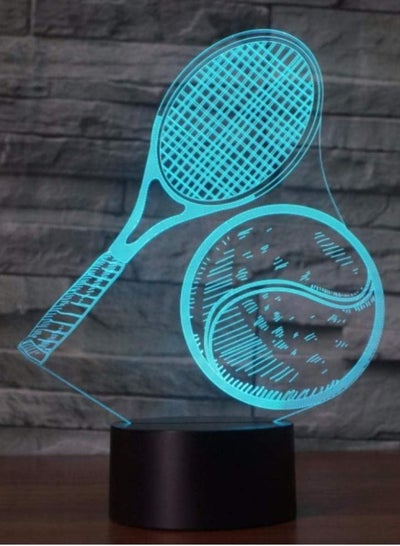 Multicolour Night Light 7/16 Color Changing USB 3D Visual Tennis Night Light LED  Desk Table Lamp Luminaria Light Fixtures Tennis Gifts Home Decor