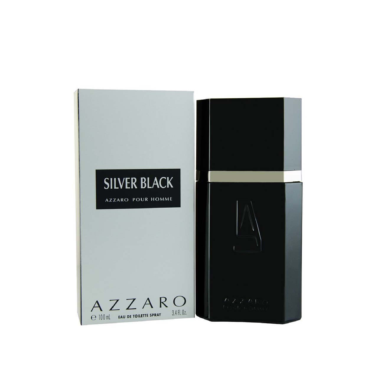 Azzaro Silver Black Homme Eau De Toilette For Men 100Ml