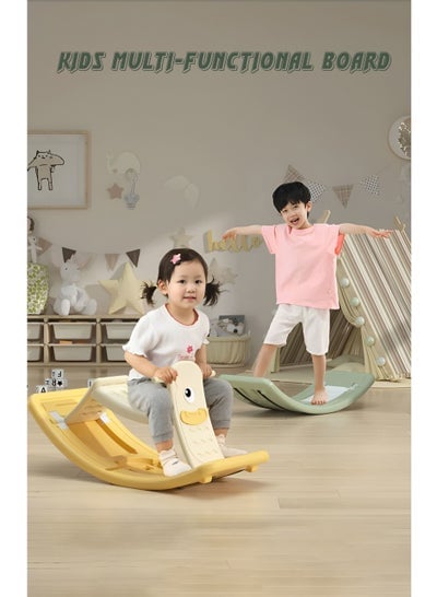 Kids Balance Board Multifunction Curvy Balancing Board for Boys and Girls Indoor and Outdoor Open Ended Learning Toy 3 in 1