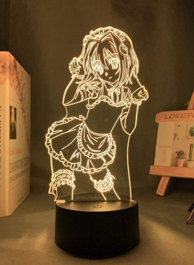 ثلاثية الأبعاد الرسوم المتحركة الوهم ضوء الليل dxd Koneko Toujou Led لغرفة النوم ديكور هدية عيد ميلاد أنيمي مصباح Koneko Toujou المدرسة الثانوية DxD-التحكم عن بعد