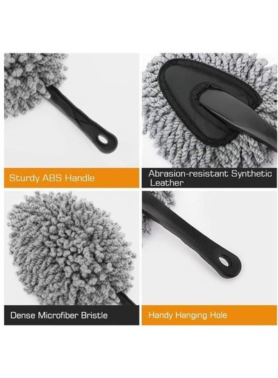 2 Pieces Super Soft Microfiber Car Dash Duster Detail Brush