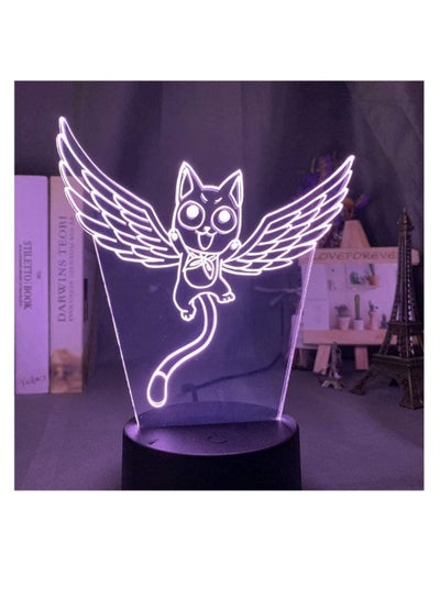 ثلاثية الأبعاد الوهم مصباح LED ضوء الليل أنيمي الجنية الذيل ناتسو Dragneel &amp; أمبير Er Erza القرمزي اللمس الاستشعار للأطفال غرفة الديكور لمبة مكتب