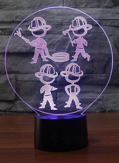 Multicolor Night Lights 7/16 Colors Change LED Firemen Modelling USB Kids Touch Button and Remote ControlDesk Table Lamp for Livin