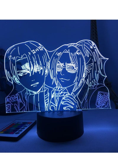 3D Lamp Anime Attack on Titan Eren Yeager for Room Decor Light Battery Powered Kids Birthday Gift Manga AOT LED Light Bedside
