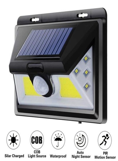 52 Led Sensor Outdoor Night Wall Lamp Black