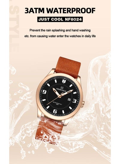 New NAVIFORCE Design 2022 Men's Sports Leather Quartz Watches Waterproof Luxury High Quality Male Watch Reloj Hombre