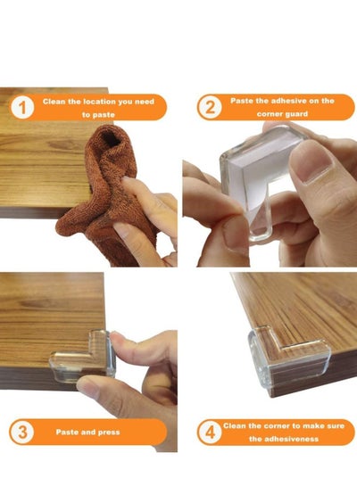 Corner Guards 12 Pack Clear Corner Protector High Resistant Adhesive Baby Proofing Sharp Table Corner Protector Improved Tasteless Corner Covers for Furniture Sharp Corner Large L Shaped
