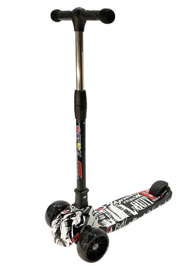 3 Wheel Scooter LED Flashing Wheels Height Adjustable Extra Wide Deck Kids Kick Scooter