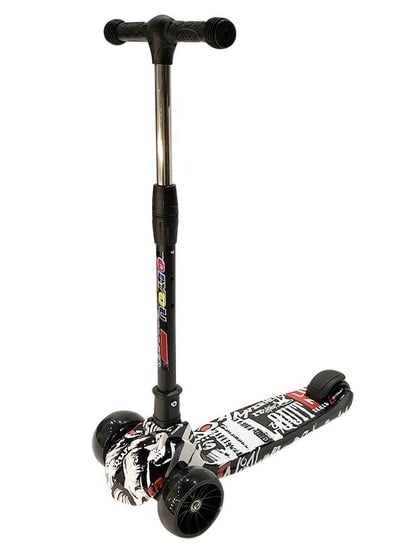 3 Wheel Scooter LED Flashing Wheels Height Adjustable Extra Wide Deck Kids Kick Scooter