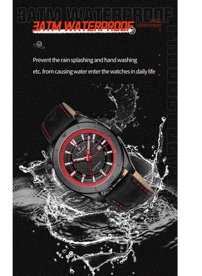 ساعات NAVIFORCE 9209 للرجال رياضية عسكرية مضيئة مقاومة للماء كاجوال