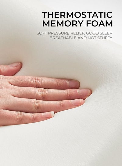 Ergonomic Memory Gelly Foam Pillow - Contour Neck Cervical Pillow for Sleeping, Orthopedic Neck Support, Relief from Neck and Shoulder Pain Comfortable for Side, Back, Stomach Sleepers