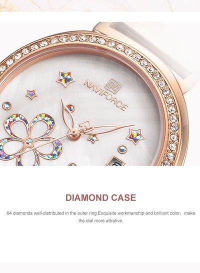 NAVIFORCE Luxury Women Watch Fashion Stainless Steel Waterproof Bracelet Wrist Watches with Date NF5016