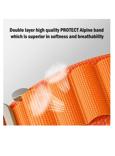 سوار ساعة Apple Alpine Loop متوافق مع مقاسات 38/40/41 ملم، تصميم أنيق ومريح وبوليستر خفيف الوزن