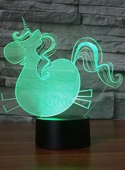 PEPPA Magical Unicorn 3D Acrylic LED 7 Color Night Light Touch Table Lamp هدية