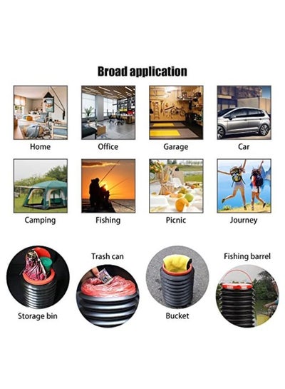 2 Pieces Multi-purpose Folding Bucket Storage or Hauling of Water for Outdoor