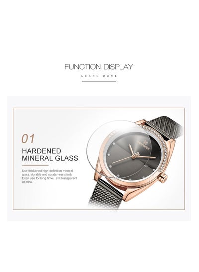 NAVIFORCE Luxury Fashion Simple Diamond Women Watch Stainless Steel Waterproof Wristwatches with Date NF5015