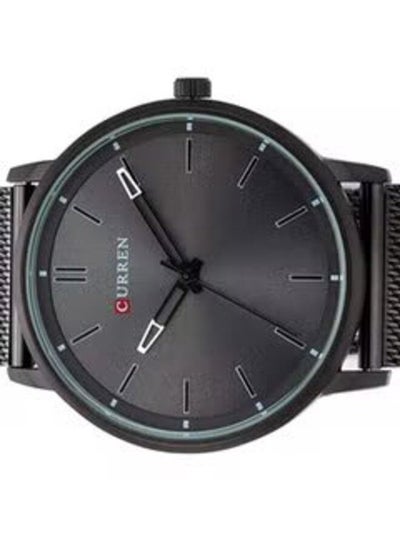 Men's 8233 Water Resistant Stainless Steel Analog Watch - Black