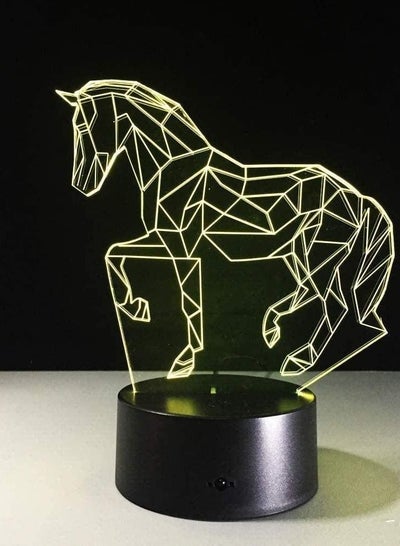 3D الحصان التحكم عن بعد أضواء الليل 3D الوهم البصري مصابيح 16 لونا مصابيح LED غرفة نوم المنزل هدايا عيد ميلاد الحزب آرت ديكو الخيارات للبنين الفتيات الأطفال