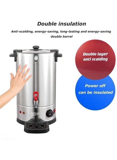 10L Electric Water Boiler Commercial Insulation Bucket Kettle WTR-10C