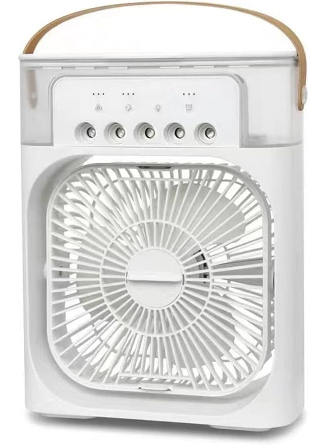 Water Mist Spray Fan, High Grade White Water Cooled Fan Portable for Tabletop | Desktop Humidifier Cooler Fan Mini Air Conditioner Portable Air Cooler Spray Water Mist Fan