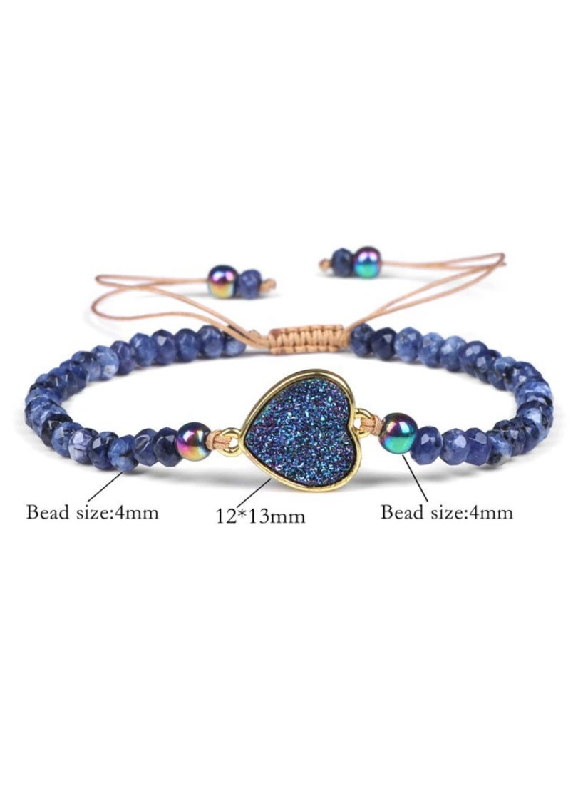 Unique Material Stone Bracelet Adjustable Braided Rope Fashion Charm Bracelet for Women