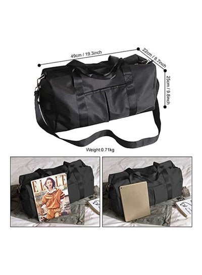 Gym Bag with Shoes Compartment, Sports Bag with Waterproof Pocket for Wet Towels, Travel Duffel Bag