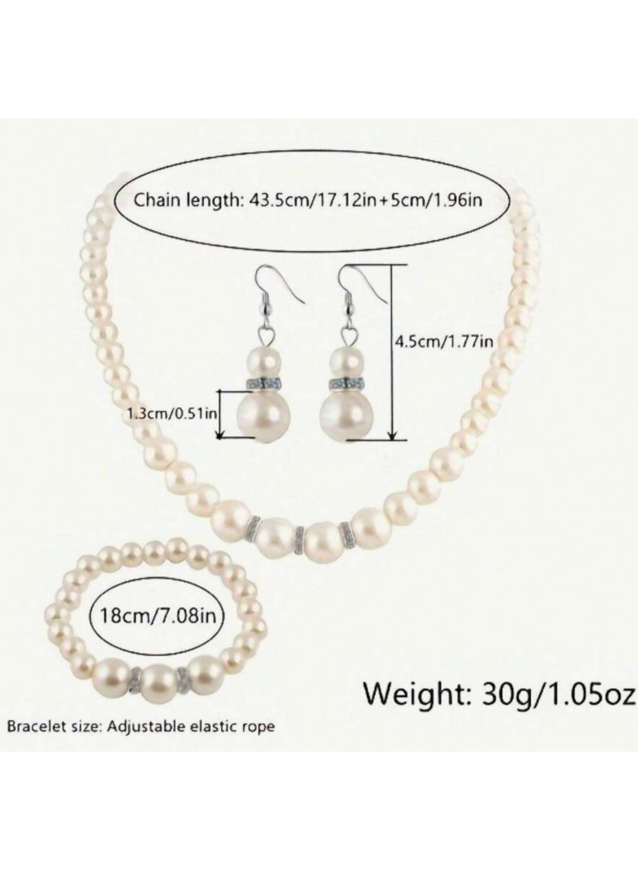 Set Pearl Jewelry Dainty Chunky Pearl Choker Necklace for Girls Wedding Jewelry for Prom Bride Birthday Gifts