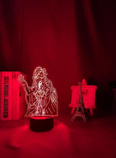 متعدد الألوان 3D LED ضوء الليل أنيمي الأسود بتلر لغرفة النوم ديكور ضوء مانغا هدية عيد ميلاد ضوء الليل الأسود بتلر LED 3D مصباح الإضاءة