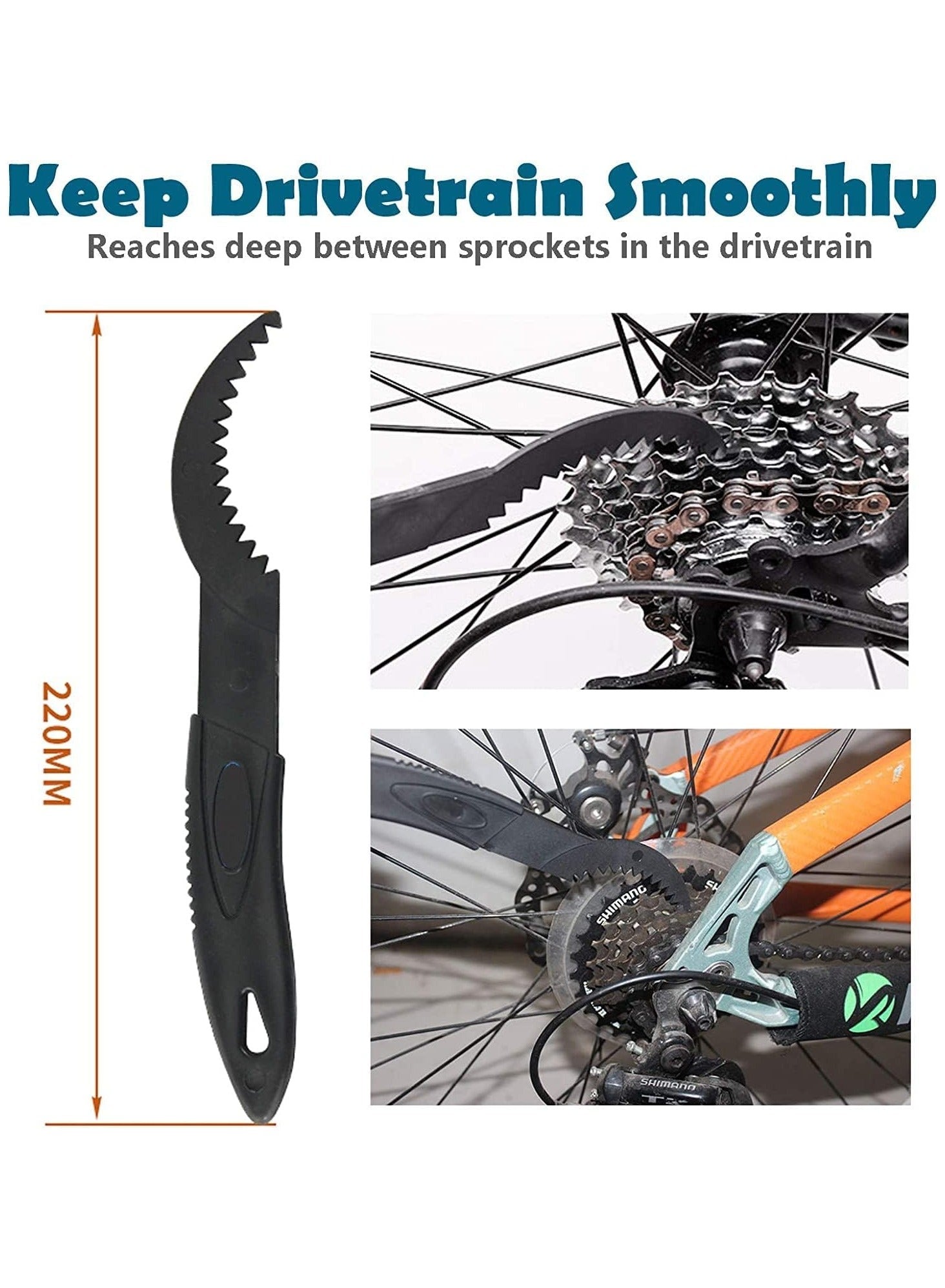 Bike Chain Cleaner, 4 Pack Bike Cleaning Kit, Portable Bike Chain Scrubber and Chain Brush, Bicycle Cleaning Brush Tool for Cycling, Mountain Bike, Road Bike, BMX