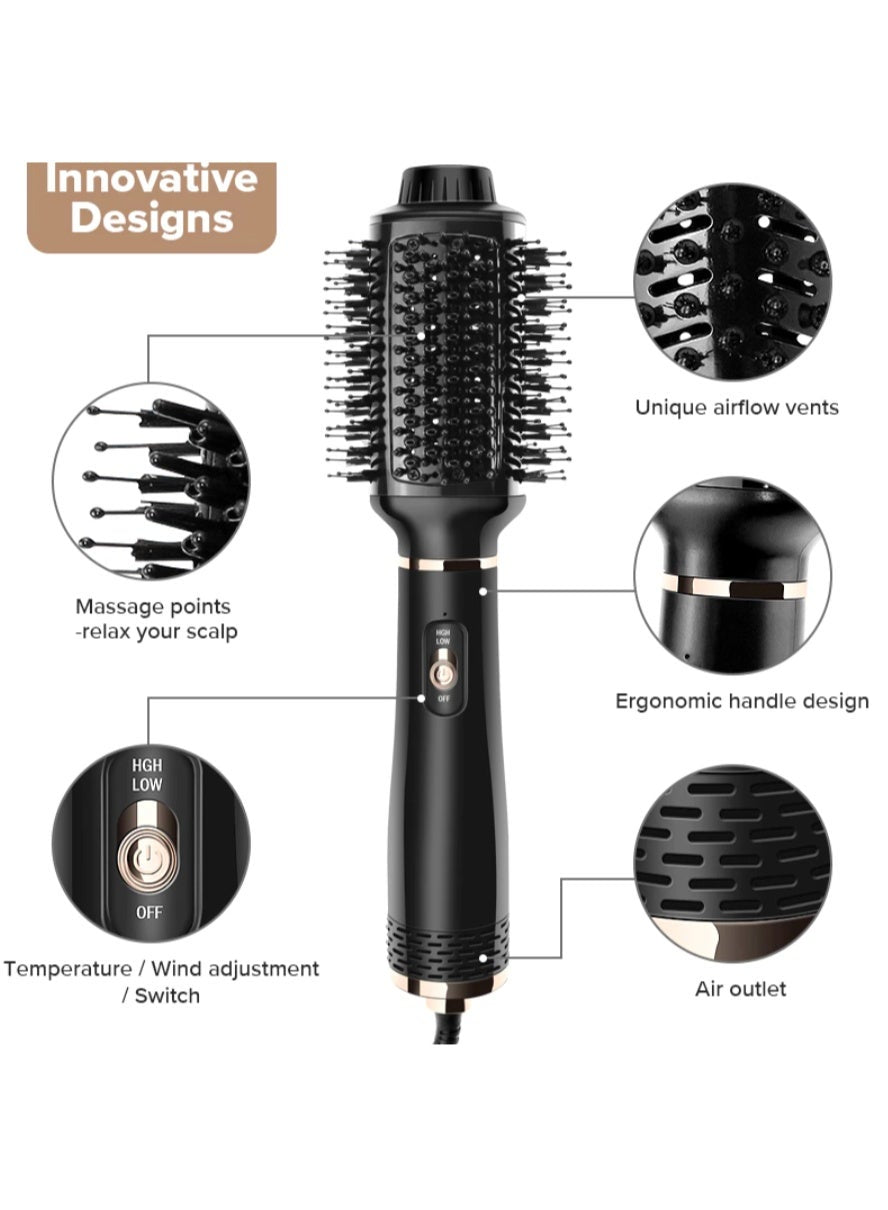 Mac Styler Hair Dryer Hot Air Brush Styler & Volumizer One Step Hair Straightener Curler Electric Blow Dryer Brush MC-1510