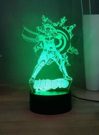 Naruto 3D Illusion Table Lamp Japanese Anime LED Night Light Cartoon Comic Children Sleeping Lamp USB Remote Control Desk Lamp Home Decor Light Kids Presents Funny Toy