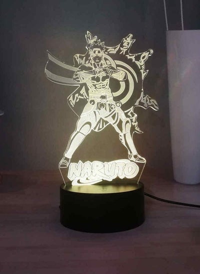 Naruto 3D Illusion Table Lamp Japanese Anime LED Night Light Cartoon Comic Children Sleeping Lamp USB Remote Control Desk Lamp Home Decor Light Kids Presents Funny Toy