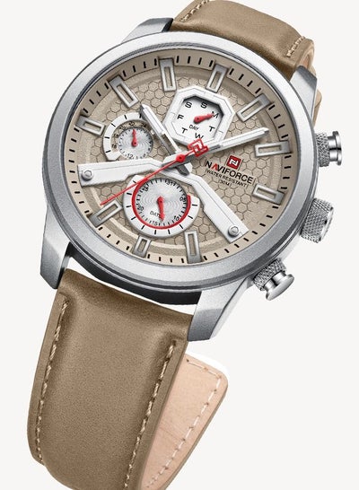 NAVIFORCE NF9211L Men Watches Leather Band Calendar Quartz Watch Military Waterproof Sport Leisure Watch Men Gift Reloj Hombre
