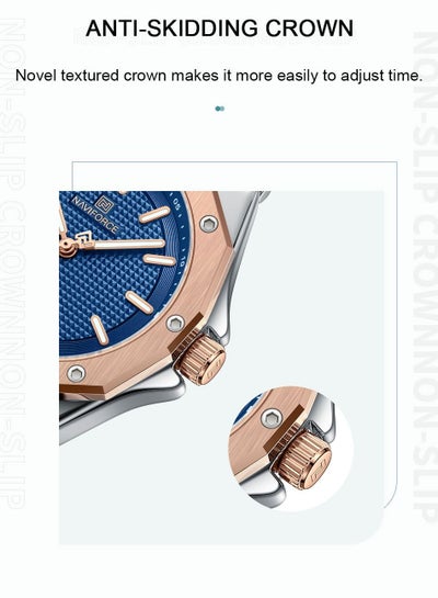 NAVIFORCE NF5026 Quartz Leather Bracelet Luxury Women Simple Lady Watch Waterproof Women Wathches Female Watch Reloj Mujer