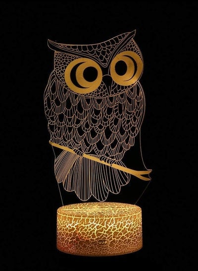 Owl Night Light for Kids 3D Optical Illusion Light 16 Colour Changing Night Lamp with Remote Control Bedside Lamp  Birthday Gifts for Children and Adult